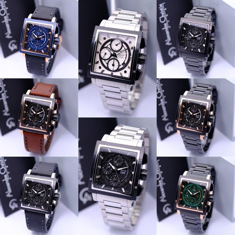 JAM TANGAN PRIA ALEXANDRE CHRISTIE AC 6182 AC6182 ROSEGOLD BLACK CHRONOGRAPH ORIGINAL