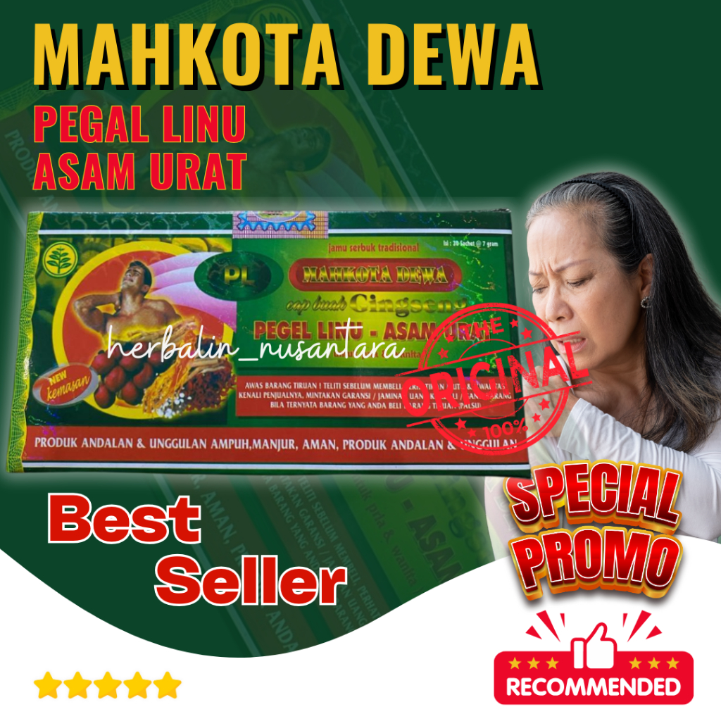 

Jamu Mahkota Dewa Original 30 Sachet Serbuk Asli 100%