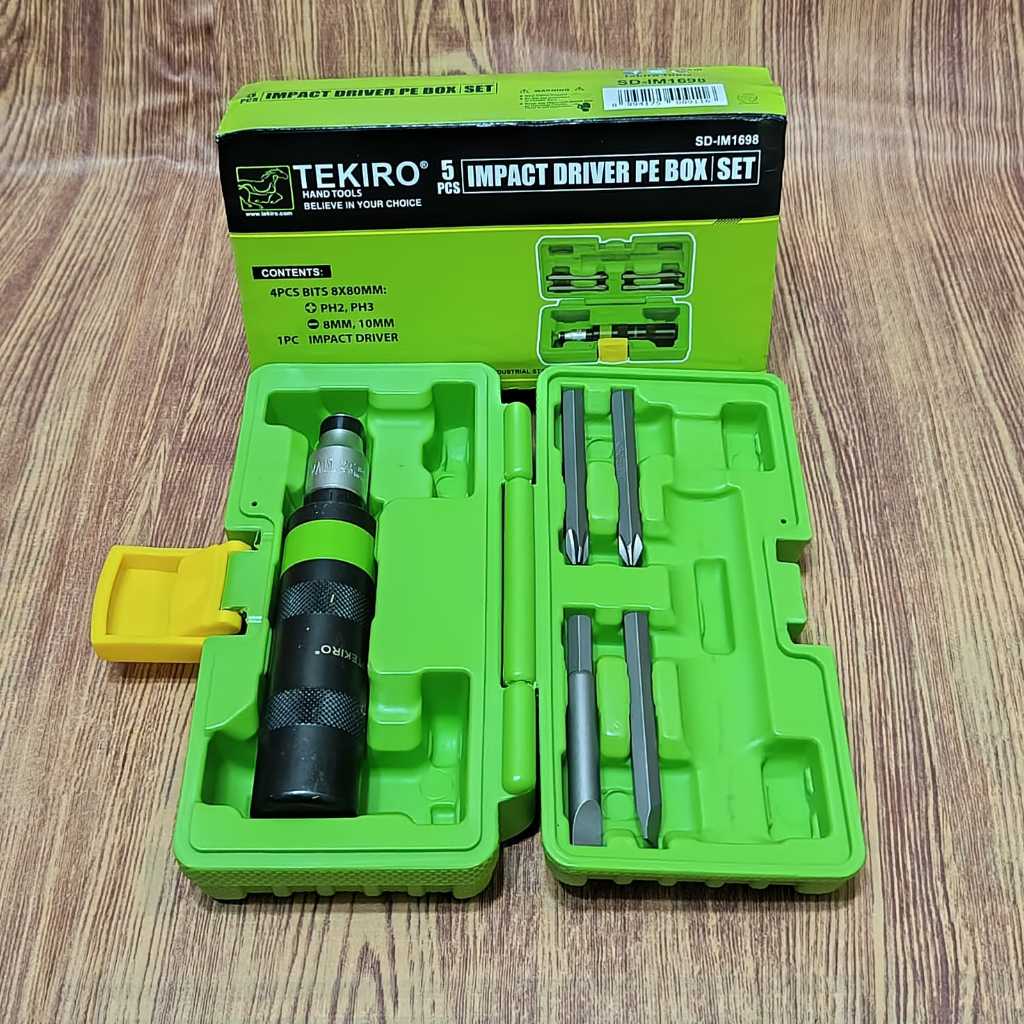 Tekiro Obeng Ketok 5 Pcs Box Pe -Obeng Ketok 5 Pcs Box - Alat Perkakas  bengkel motor