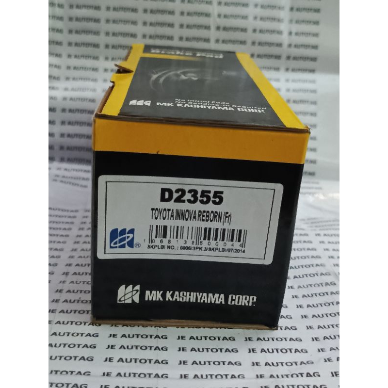 BRAKE PAD DEPAN/KAMPAS REM DEPAN INNOVA REBORN MK KASHIYAMA