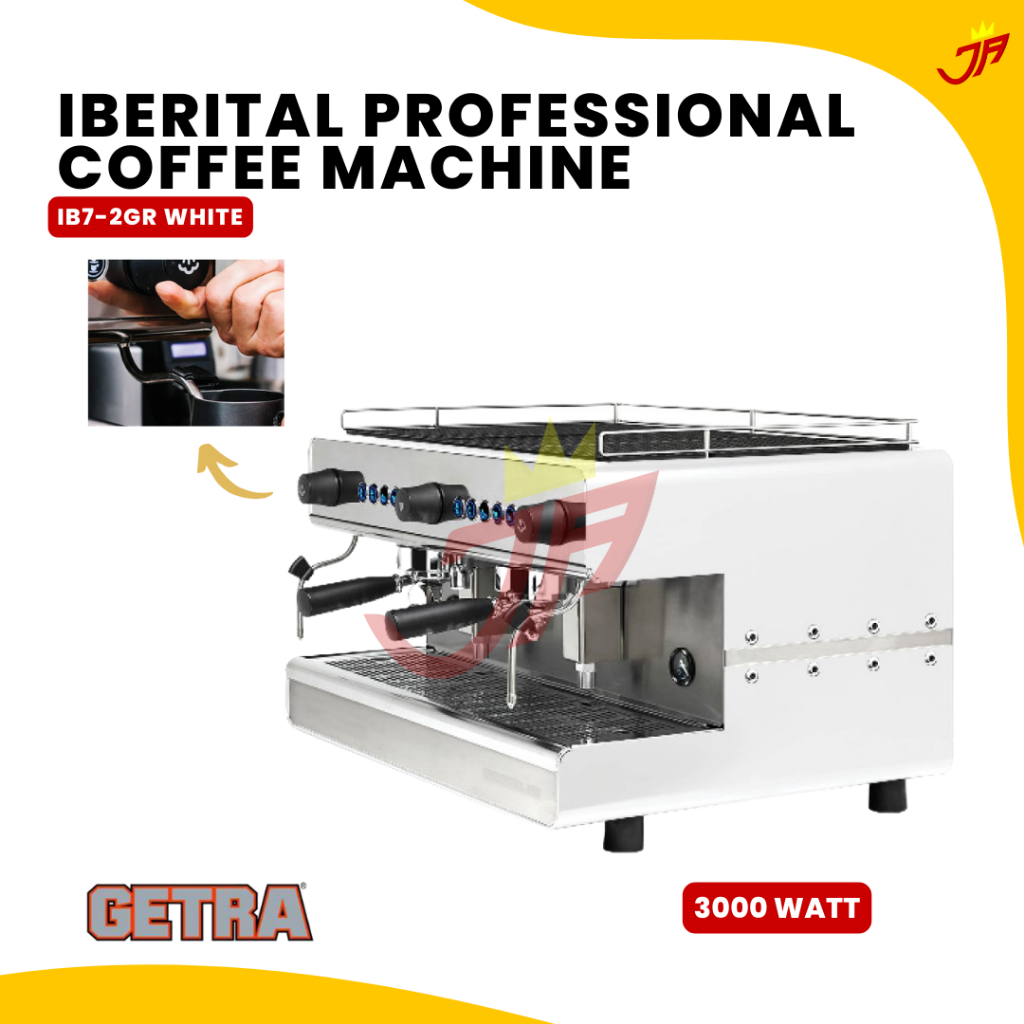 GETRA IBERITAL PROFESSIONAL COFFEE MACHINE (WHITE) / IB7-2GR