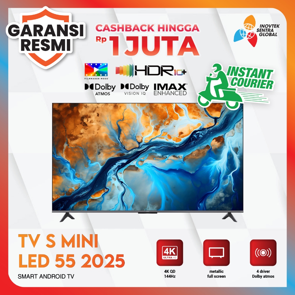 Xiaomi Mi TV S Mini LED 55" Inch 2025 4K UHD Google TV Dolby Smart Android TV