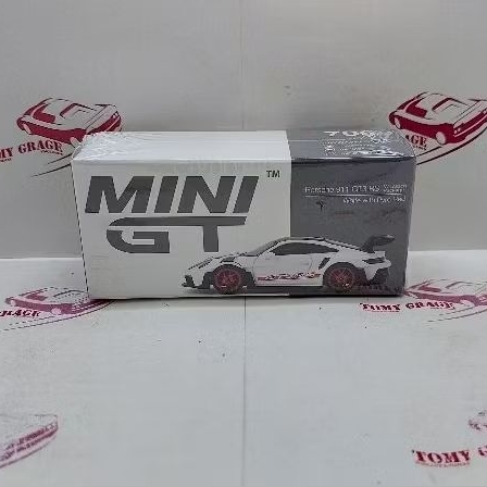 Mini GT 706 Porsche 911 GT3 RS Weissach Package White with Pyro Red