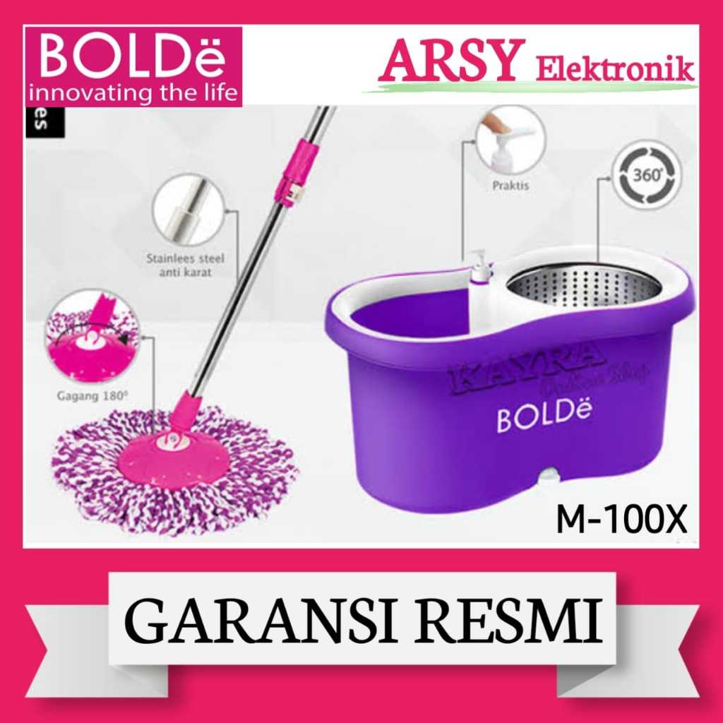 ALAT PEL LANTAI GAGANG BESI BOLDE SUPER MOP M-100X/ALAT PEL LANTAI  GAGANG BESI GARANSI RESMI