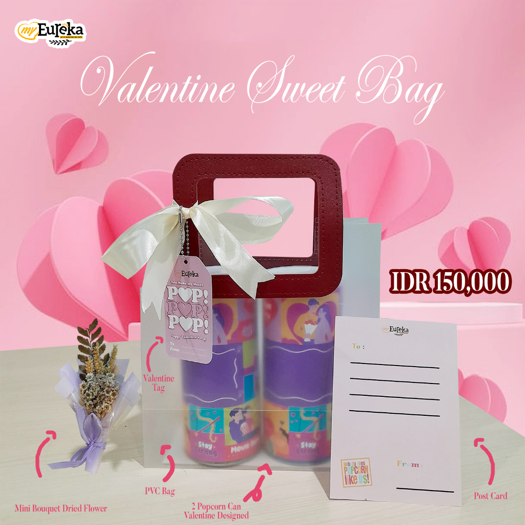 

VALENTINE SWEET BAG EUREKA POPCORN | VALENTINE GIFT | POPCORN & DRIED FLOWERS