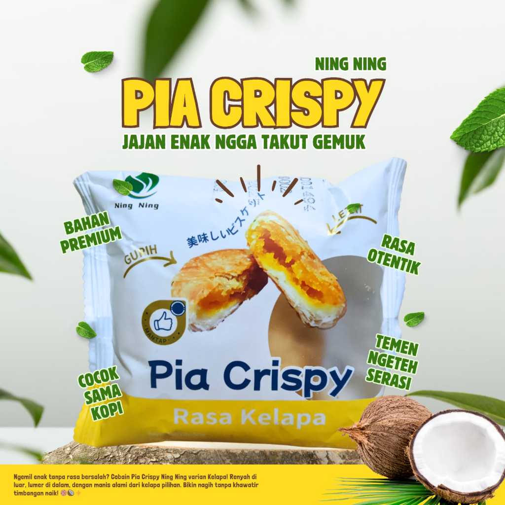 

Pia Crispy Ning Ning - Cemilan - Kue kering - Paket isi (24pcs).