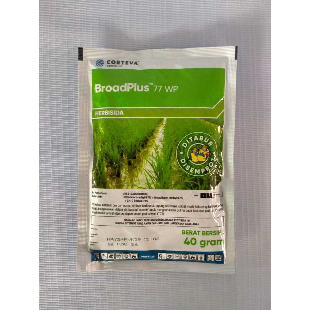 Herbisida BROADPLUS 77WP/AllyPlus 40g Chlorimuron ethyl Metsulfuron methyl 2,4-D Sodium Bebas Rumput