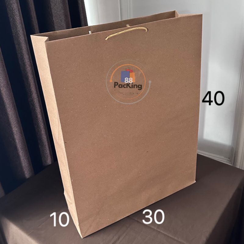 

paperbag jumbo P30 L10 T40 paper bag 30x40 coklat shopping bag paperbag polos tas kertas kantong kertas goodie bag tempat kado