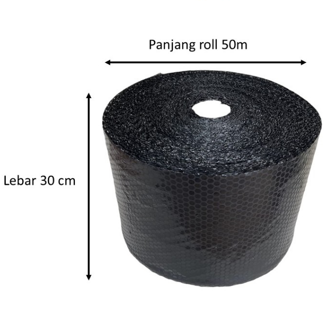 

Bubble Wrap Hitam Ukuran 30 c x 50 meter