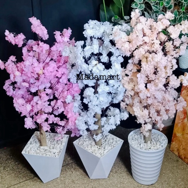Bunga meja sakura cherry blossom premium artificial dekorasi rumah