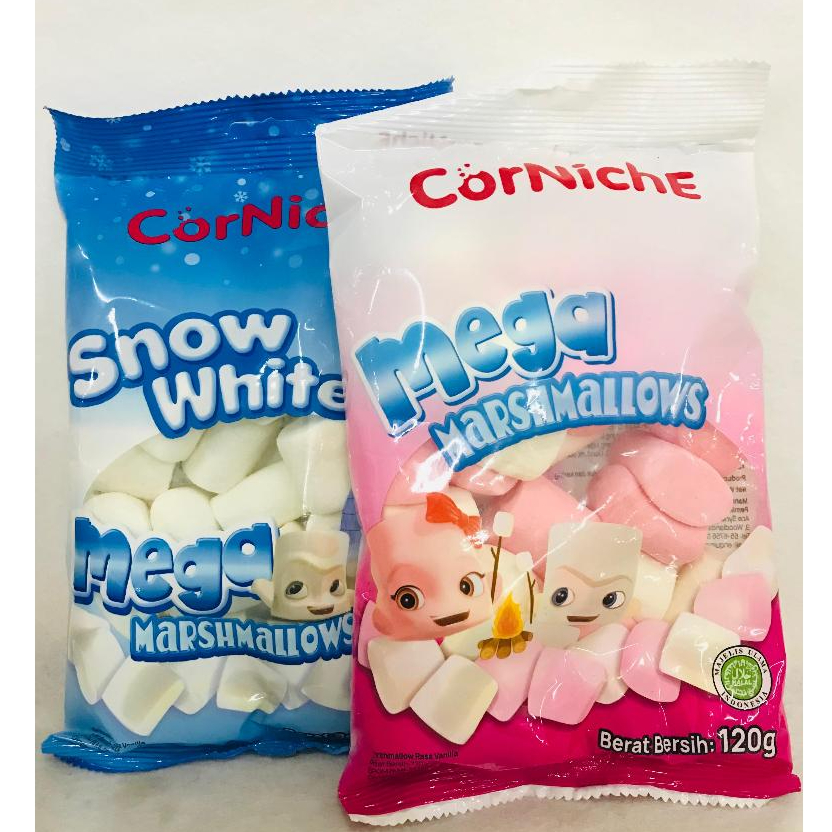 

[HALAL] Corniche Mega / Snow White Marshmallow 120gr Marsmelow
