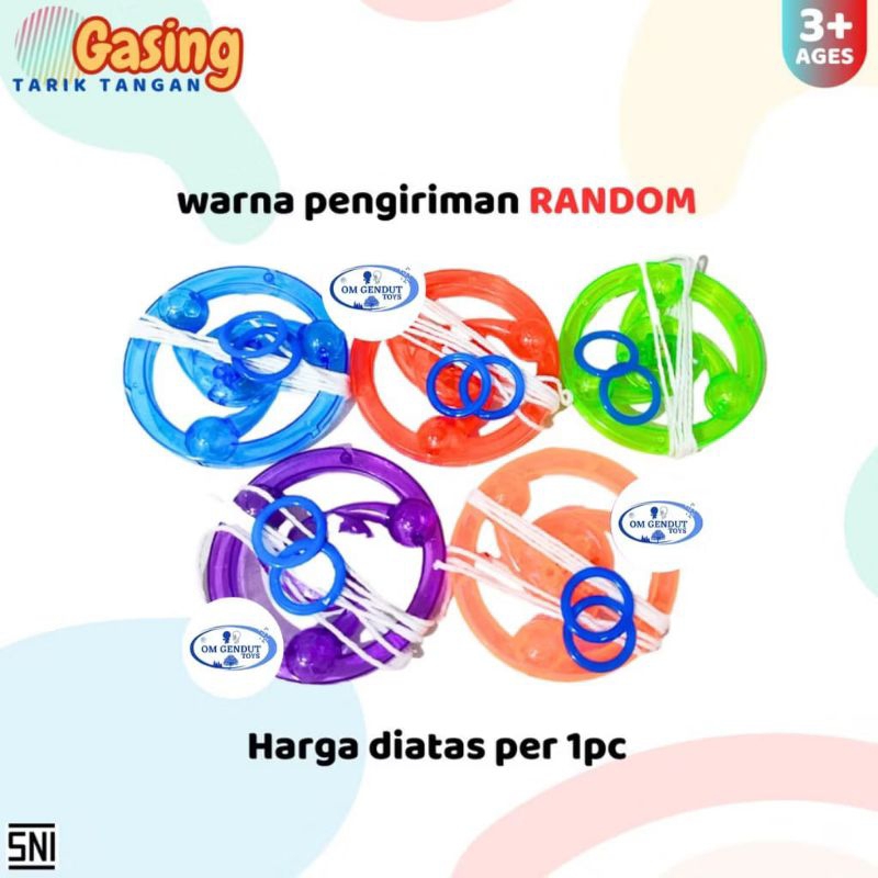 BYBO 1066 (per pcs) mainan anak gasing tarik jadul jantra plastik