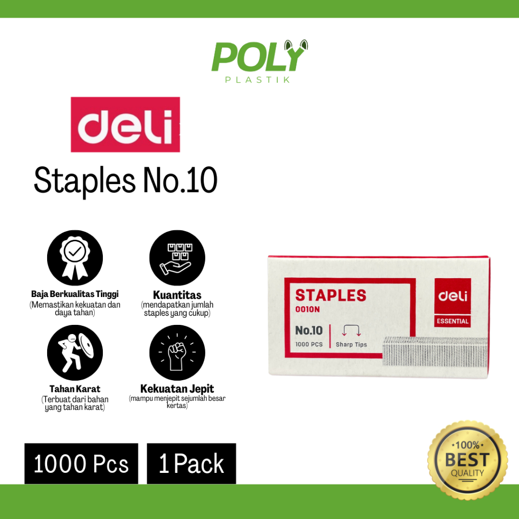 

Deli Isi Ulang Refill Staples Anti karat ujung runcing untuk hasil yang maksimal E0010N