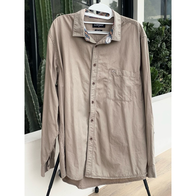 D.Britano Kemeja Polos Lengan Panjang Cream