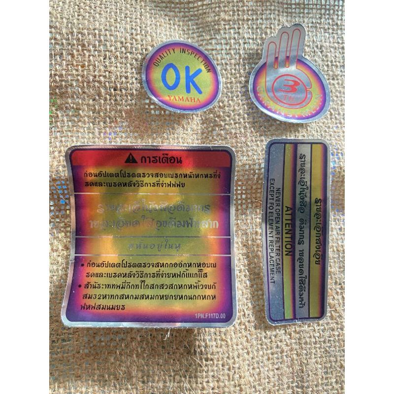 Sticker dasbor warning mio thailand