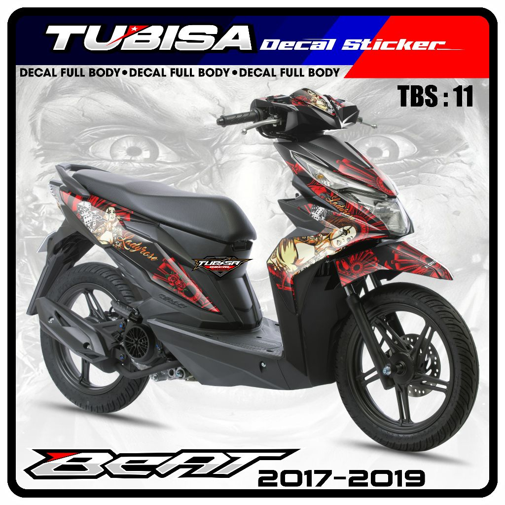 Stiker Full Body BEAT Fi, Esp, iSS - Decal Sticker Striping Standar Premium Racing. TBS.11