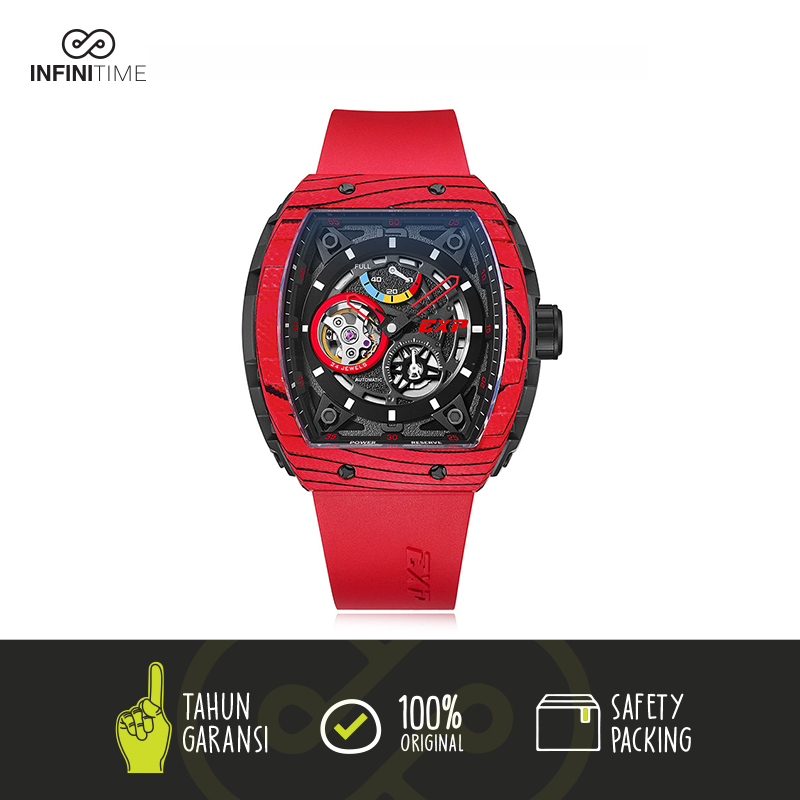 Jam Tangan Expedition E6782 E 6782 RED CARBON Automatic Pria +Strap LIMITED EDITION