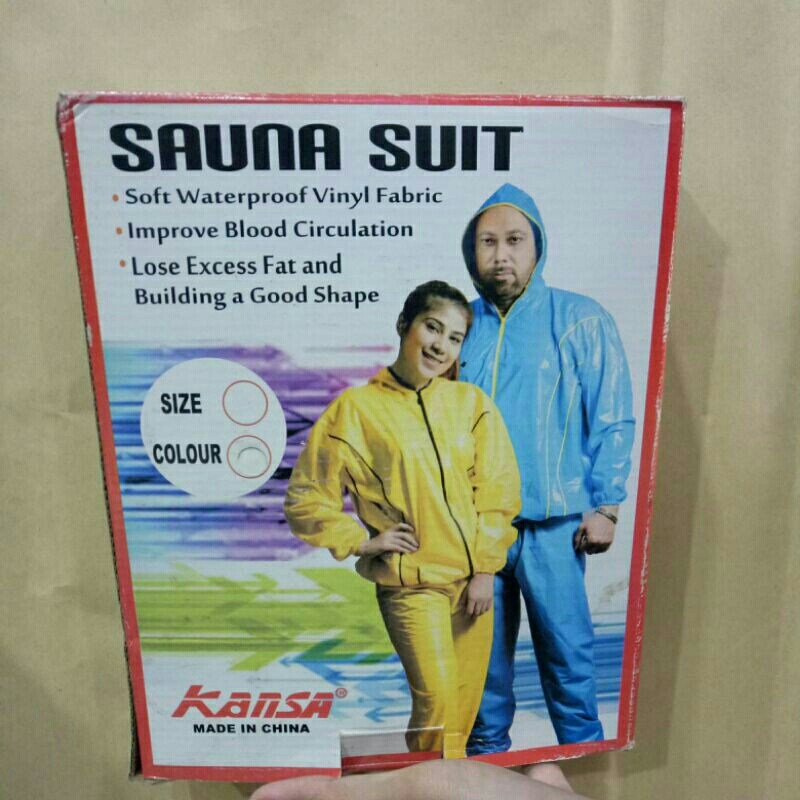 kansa jaket sauna, sauna suit, jaket lari