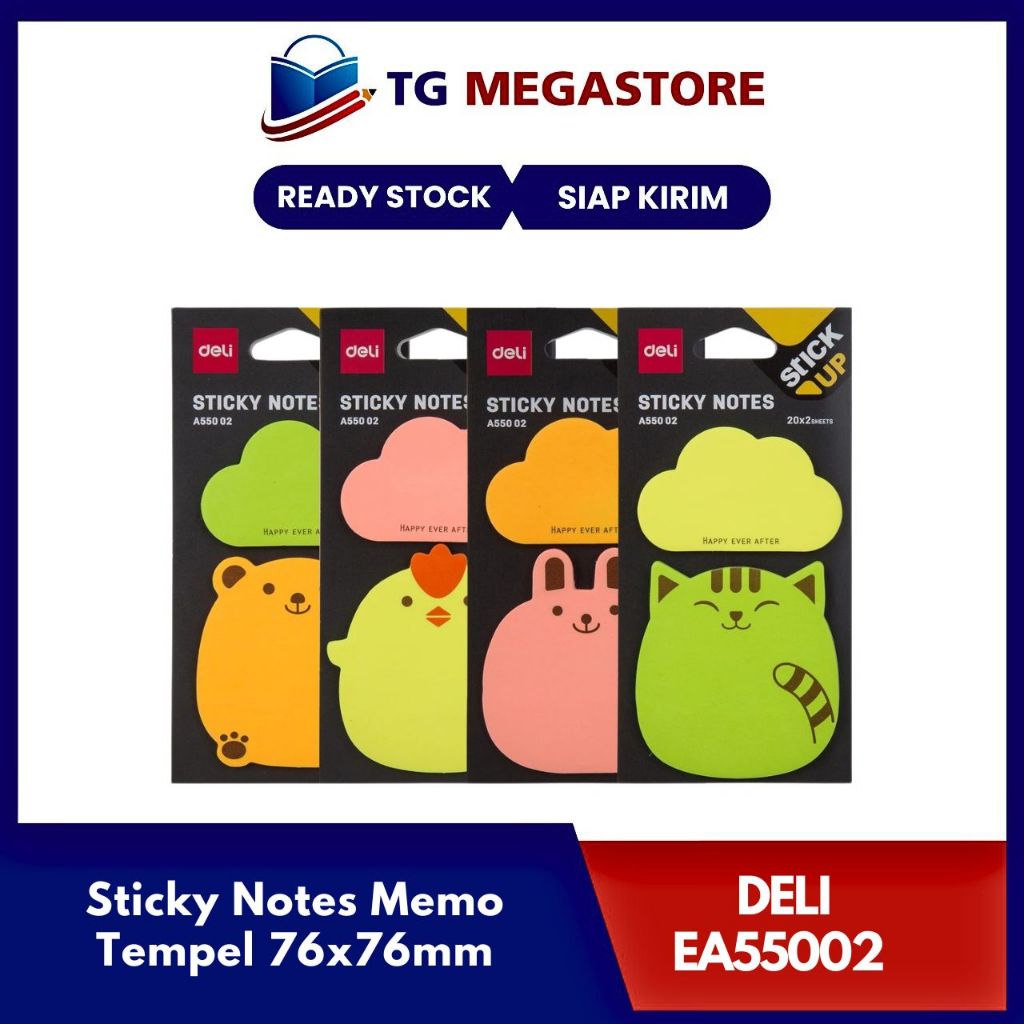 

Sticky Notes DELI Memo Tempel 76x76mm 3" - EA55002