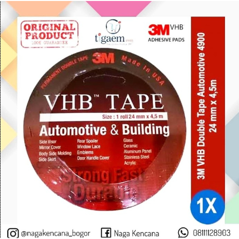 

Double Tape 3M VHB Lem Otomotif Merah