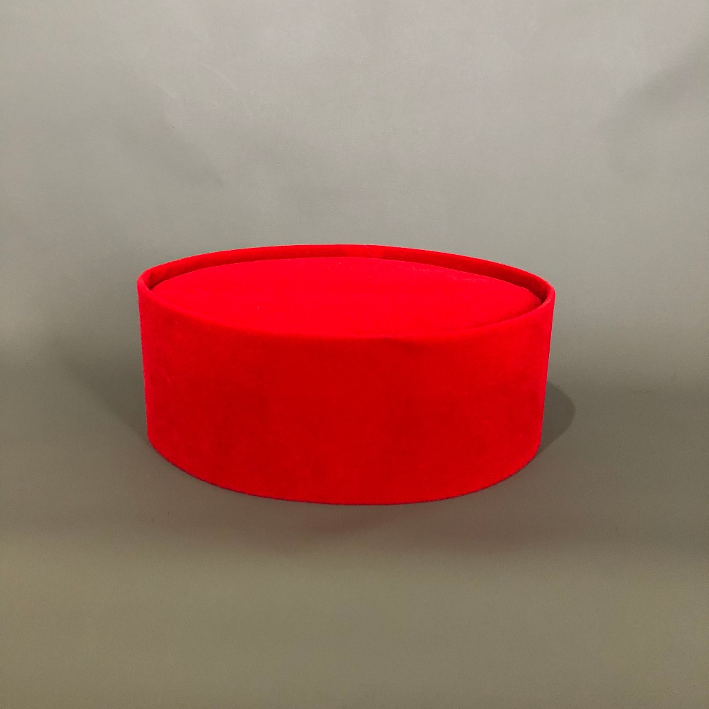 ( BISA COD ) peci merah polos dewasa tinggi 9 songkok peci merah betawi peci pitung