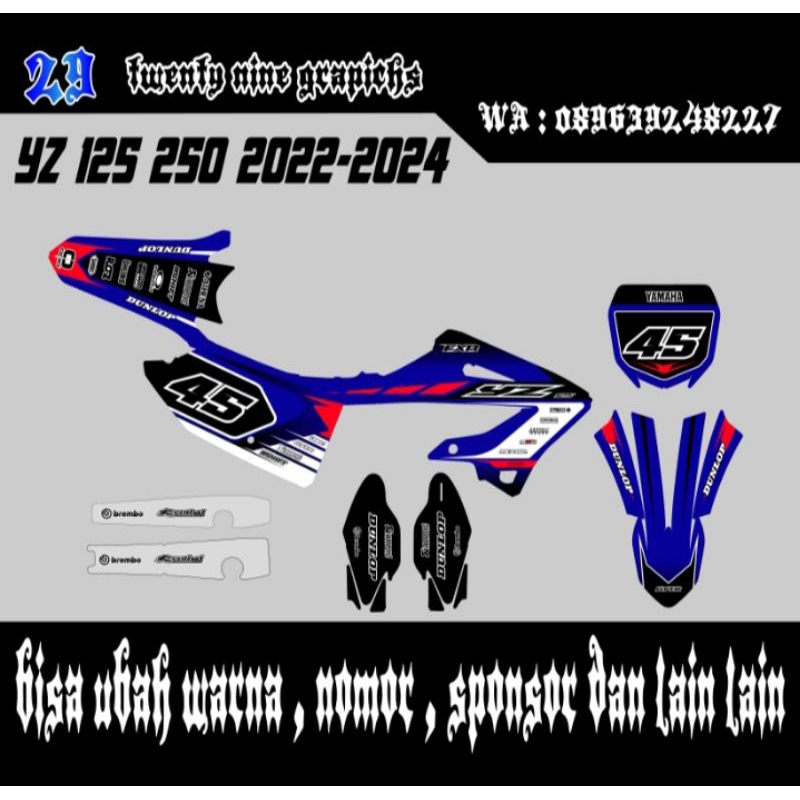 Decal Sticker YZ 125 250 2022-2024 full Body Costume Free Request