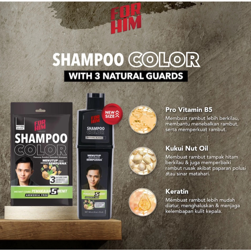For Him Shampo Menutup Uban Kemasan Sachet & Kemasan Botol All Varian