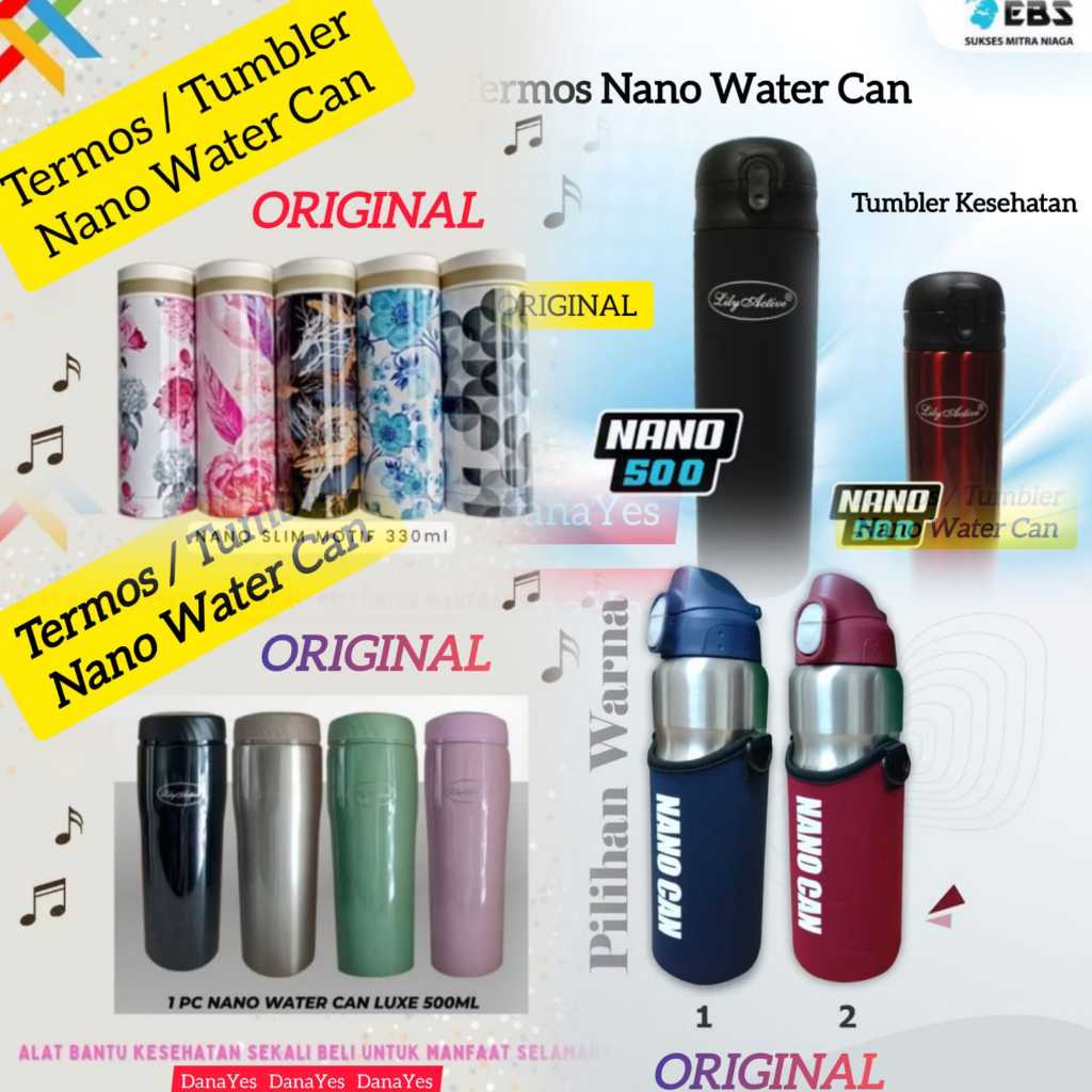 Termos Tumbler Thermos Nano Can Nano Water Can Termos Kesehatan Nano Slim 330ml 330 ml Nano Luxe 500