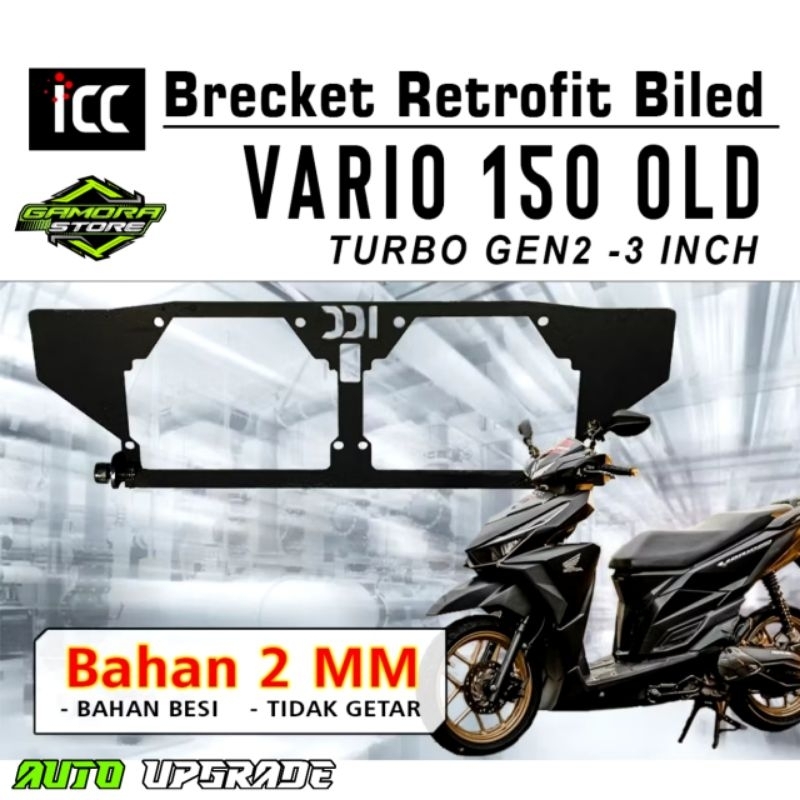 Brecket Retrofit Bilens LED Projector Lens Biled 3 Inch VARIO 150 OLD BESI Bi-led BULLAES
