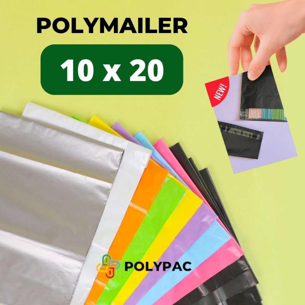 

Polymailer Warna [10x20] isi 100 pcs - Polymailer Lem Warna Pastel