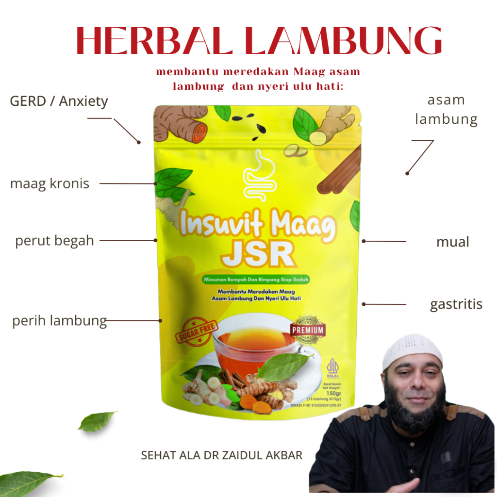 

Obat Herbal insuvit maag JSR ala dr zaidul akbar asam lambung obat asam lambung kronis gerd mual