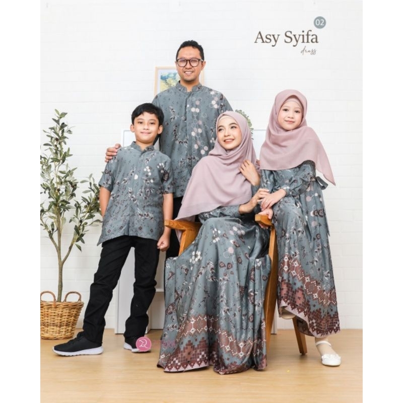 Sarimbit Keluarga Asy Syifa Zizara Baju Couple Keluarga Lebaran Terbaru | Family Set Keluarga | Baju