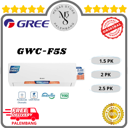 AC Gree Inverter GWC12F5S /GWC18F5S / GWC24F5S AC Gree 1.5PK / 2PK / 2.5PK AC Inverter Gree F5S