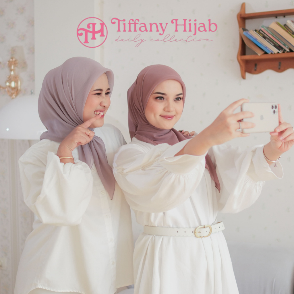 Tiffany Hijab - Zeya Paris Plain Japan ( Hijab Segiempat Paris Japan Premium )