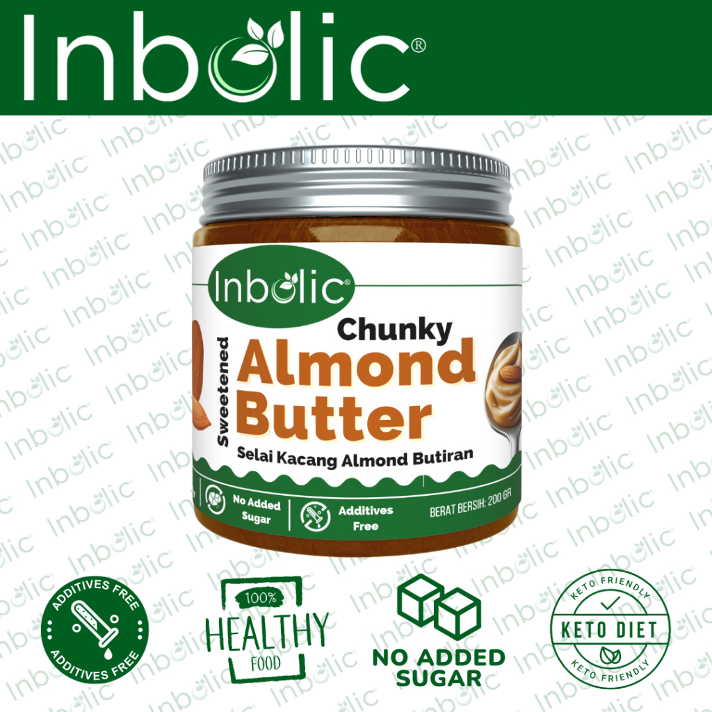 

Inbolic Sugar Free Almond Butter | Selai Almond Bebas Gula | Selai Sehat | Keto & Diabetic Friendly