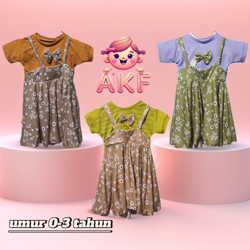 [ AKF 2 ] Dres baju anak kecil cewek umur 0-3 tahun