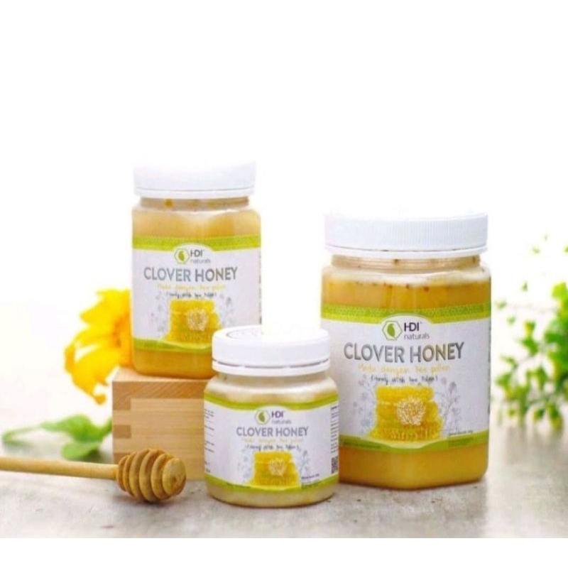

madu clover honey 1kg,500gr,250gr exp 2026 free sendok kayu