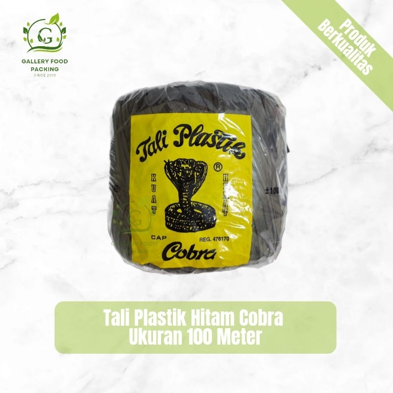 

Tali Plastik Rafia Hitam Cobra Panjang 100Meter Berat 1KG