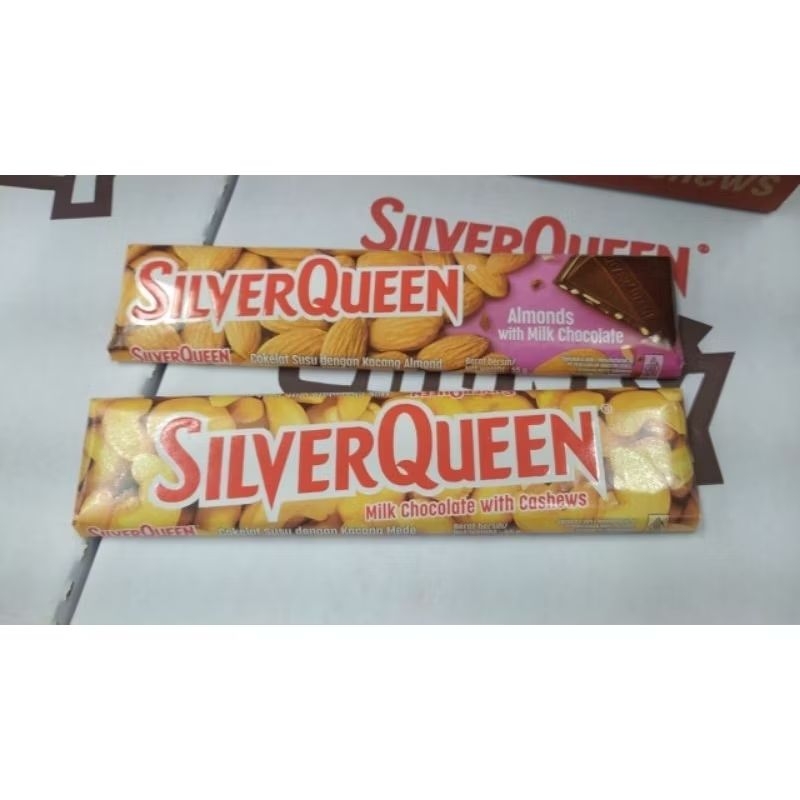 

Coklat silverqueen mede / almond 55gr isi 10 pcs