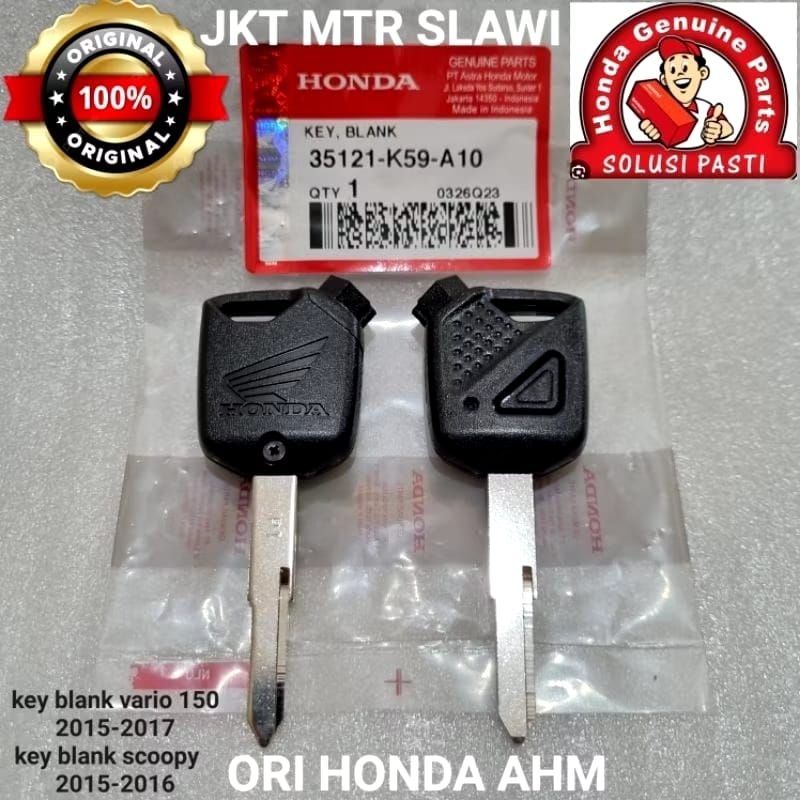 35121-K59-A10 key blank,kunci remote, kunci keyblank vario 150 old scoopy f1, vario 110 f1 esp  2015