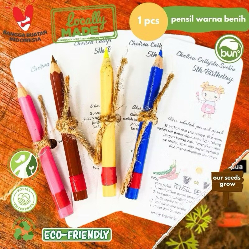 

PENSIL WARNA BISA NUMBUHIN TANAMAN SOUVENIR ACARA GIFT UNIK EDUKATIF