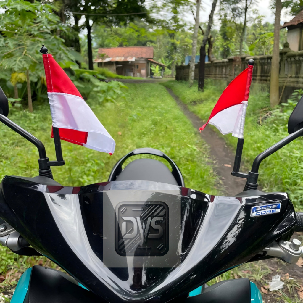 BENDERA MERAH PUTIH MOTOR TIANG  UNTUK SPION MOTOR