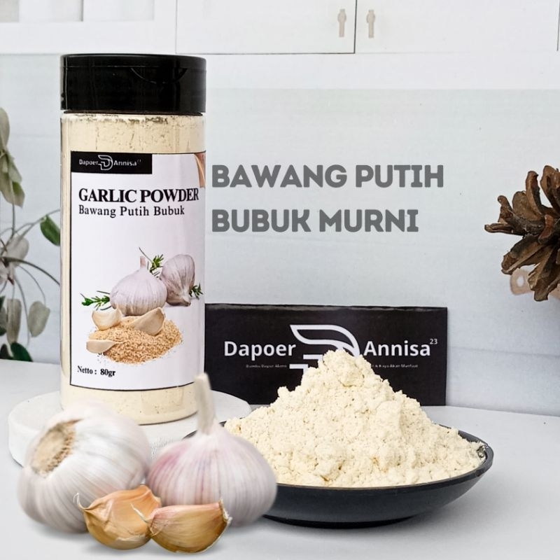 

Bawang Putih Bubuk Murni 80gr Rempah Asli Pilihan Dapoer Annisa