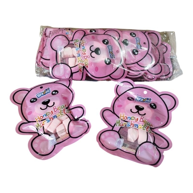 

marshmallow karakter mini burger/honey bear/banana isi 10pcs