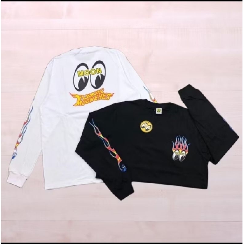 Tshirt Kaos Longsleeve Mooneyes Flame