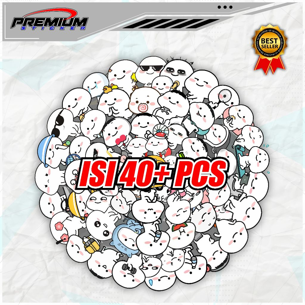 

Stiker Laptop Aesthetic White Pentol / 40 PCS / Paper Vinyl Waterproof Sticker Helm Buku Jurnal Koper Tumbler