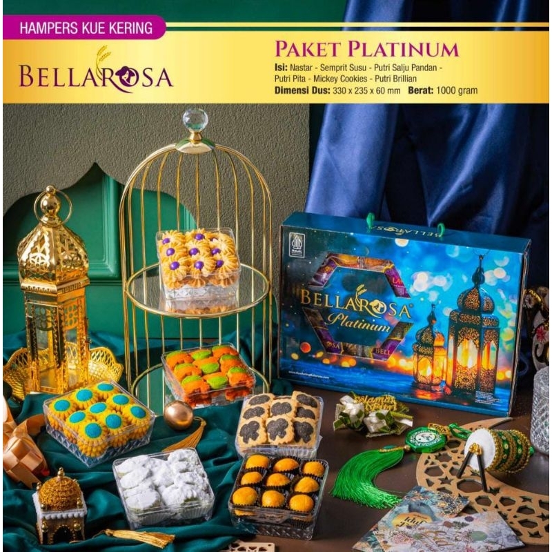 

Bellarosa Parcel Lebaran Kue Kering Platinum Series 1 box 6 Toples