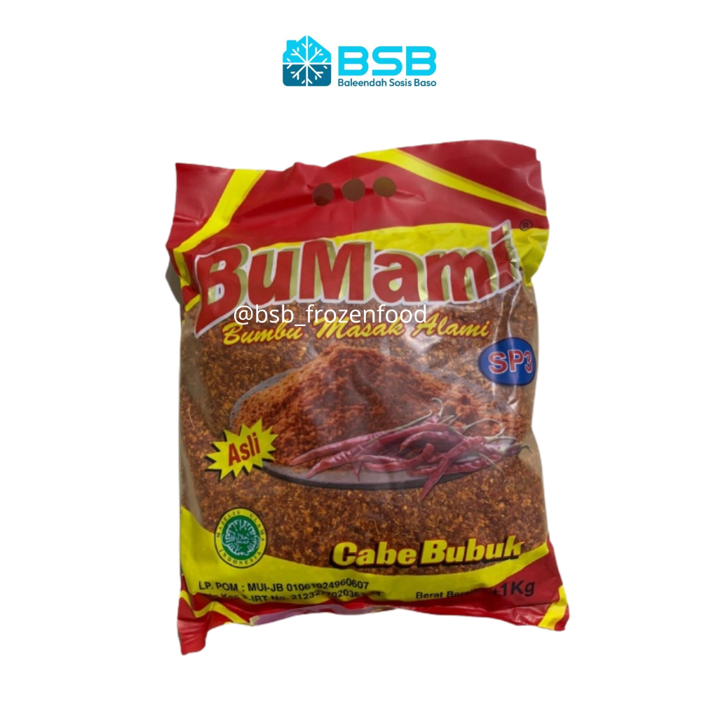 

BUMAMI Cabe Bubuk Cabai Giling Bumbu Tabur Pedas 250 gr 1 kg