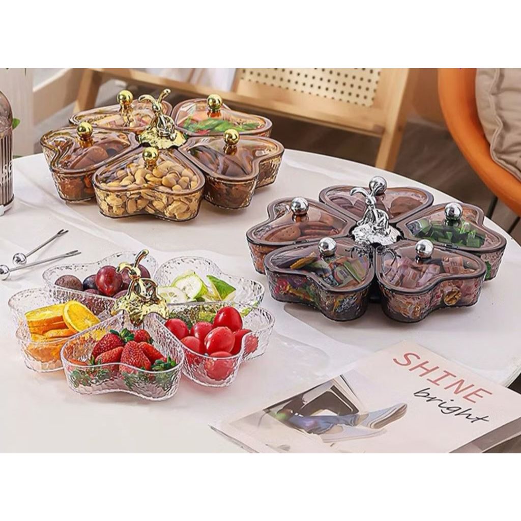 Toples kue kering Toples Love Putar 5 in 1 toples lebaran Tempat Snack Minimalis Wadah Makanan Tople