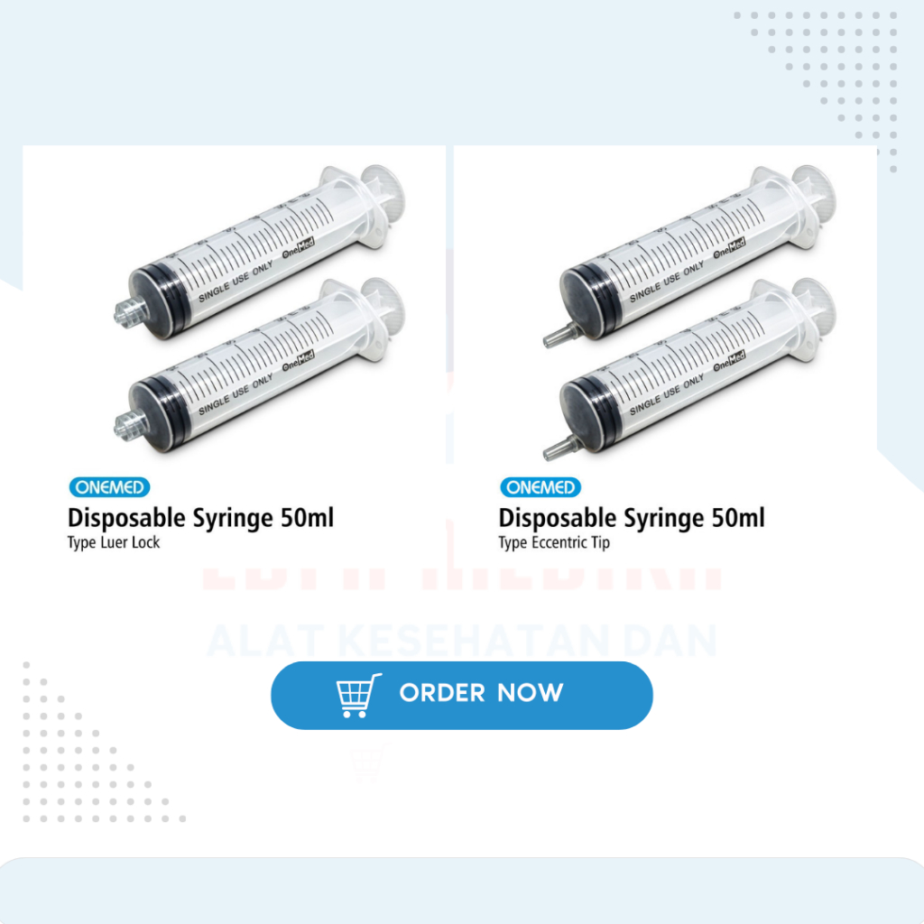 Spuit 20cc Onemed Lubang Pinggir - Spuit 20cc Onemed Lubang Tengah Ulir / Onemed
